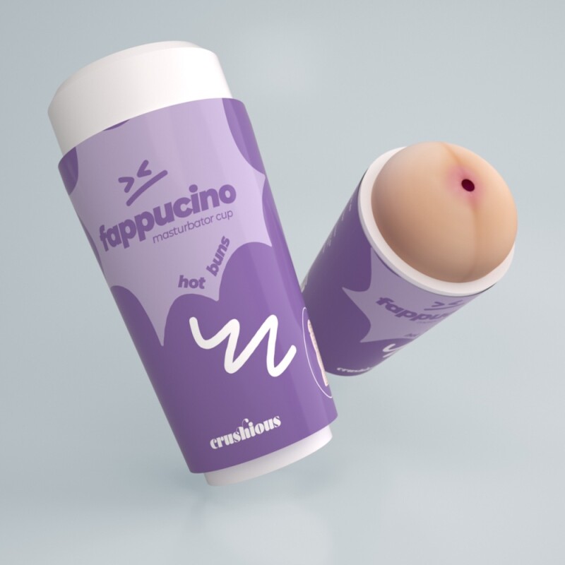 Мастурбатор-анус Crushious Fappucino портативний, бежевий, 16 х 7 см - Зображення 3