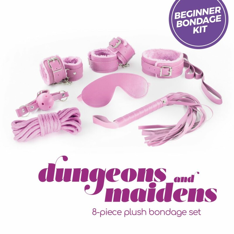 Набір для БДСМ Crushious Dungeons &amp; Maidens рожевий, 8 предметів - Изображение 1