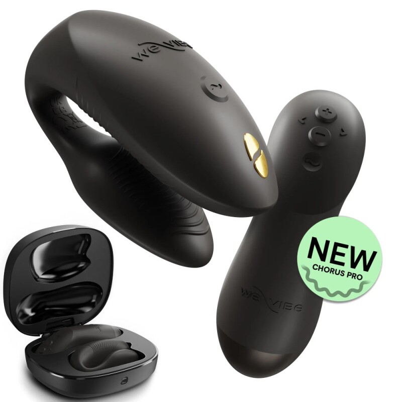 Вібратор для пар We-Vibe Chorus Pro з пультом і додатком, чорний, 8 см - Изображение 2