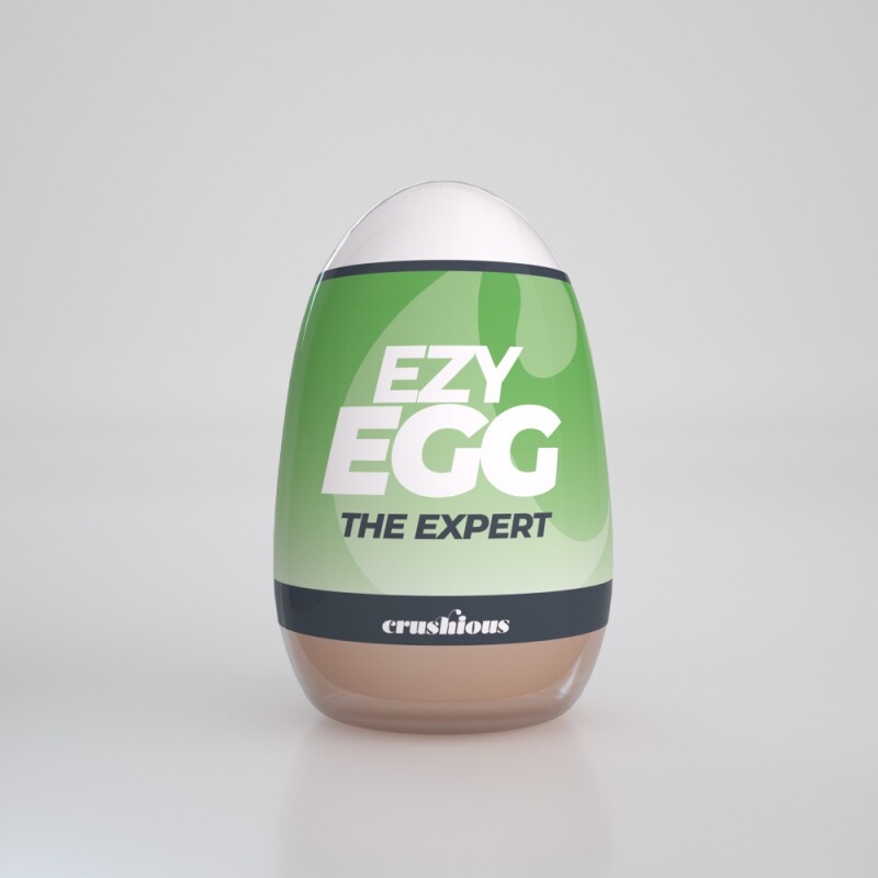 Мастурбатор-яйце Crushious Ezy Egg the Expert вагіна, бежевий, 8.7 х 5.6 см - Зображення 6