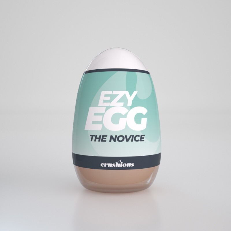 Мастурбатор-яйце Crushious Ezy Egg the Novice вагіна, бежевий, 8.7 х 5.6 см - Изображение 5