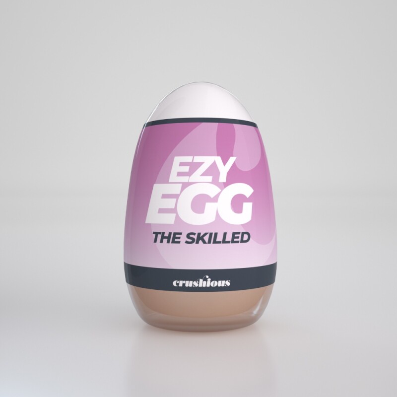 Мастурбатор-яйце Crushious Ezy Egg the Skilled вагіна, бежевий, 8.7 х 5.6 см - Изображение 4