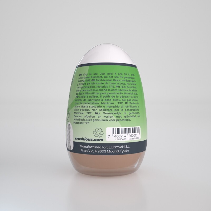 Мастурбатор-яйце Crushious Ezy Egg the Expert вагіна, бежевий, 8.7 х 5.6 см - Зображення 5