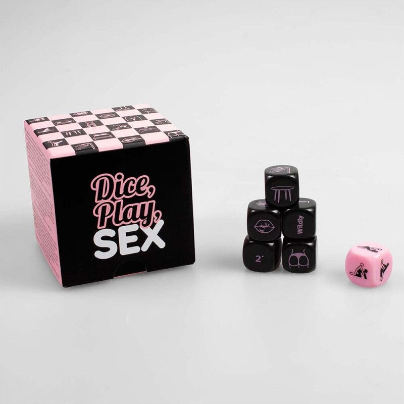 Гральні кубики Dice Play чорно-рожеві, 6 шт - Зображення 2