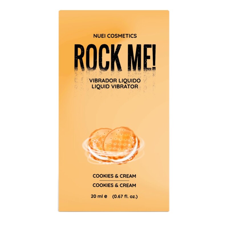 Рідкий вібратор NUEI Rock Me з ароматом печива та вершків, 20 мл - Изображение 1