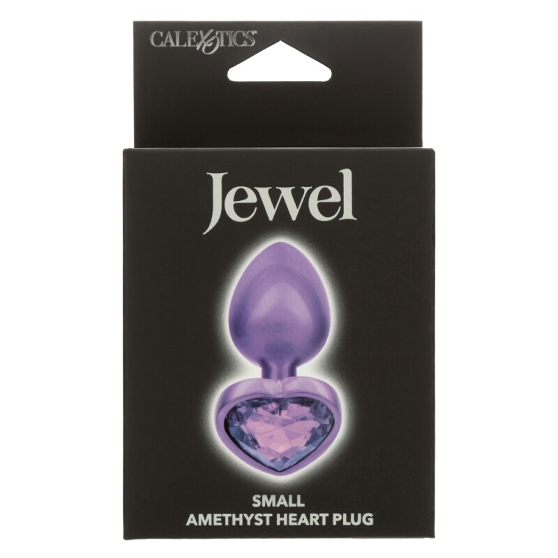 Анальна пробка CalExotics, S, Jewel з каменем, фіолетова, 6 х 3.3 см