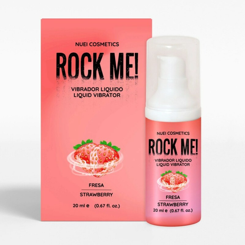 Рідкий вібратор NUEI Rock Me з ароматом полуниці, 20 мл - Зображення 2