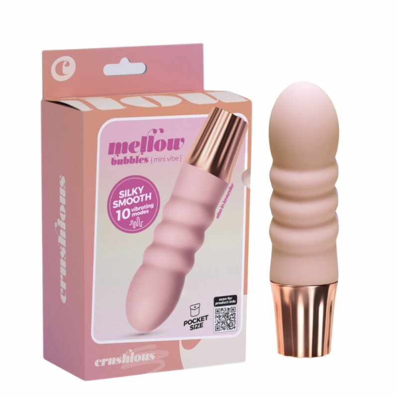Мінівібратор Crushious Mellow Bubbles 10 режимів вібрації, рожевий, 11 х 2.8 см