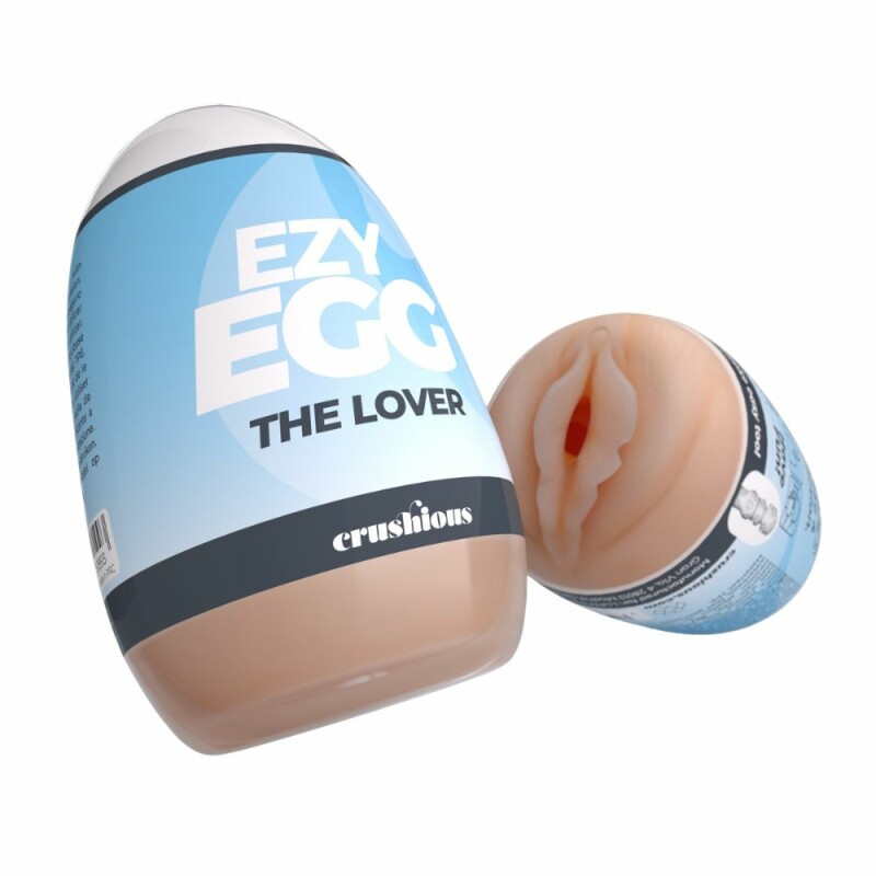 Мастурбатор-яйце Crushious Ezy Egg the Lover вагіна, бежевий, 8.7 х 5.6 см