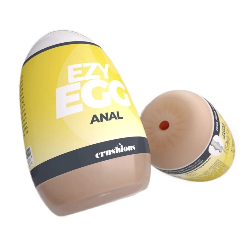 Мастурбатор-яйце Crushious Ezy Egg the Anal анус, бежевий, 8.7 х 5.6 см