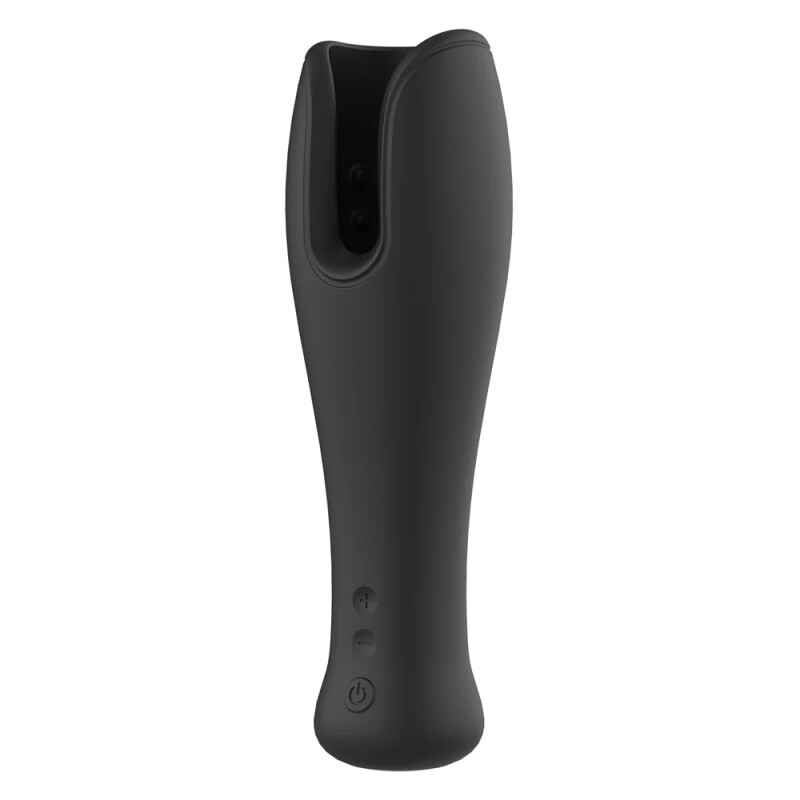 Мастурбатор для голівки Dream Toys Essentials з вібрацією, чорний, 19.5 х 6.5 см