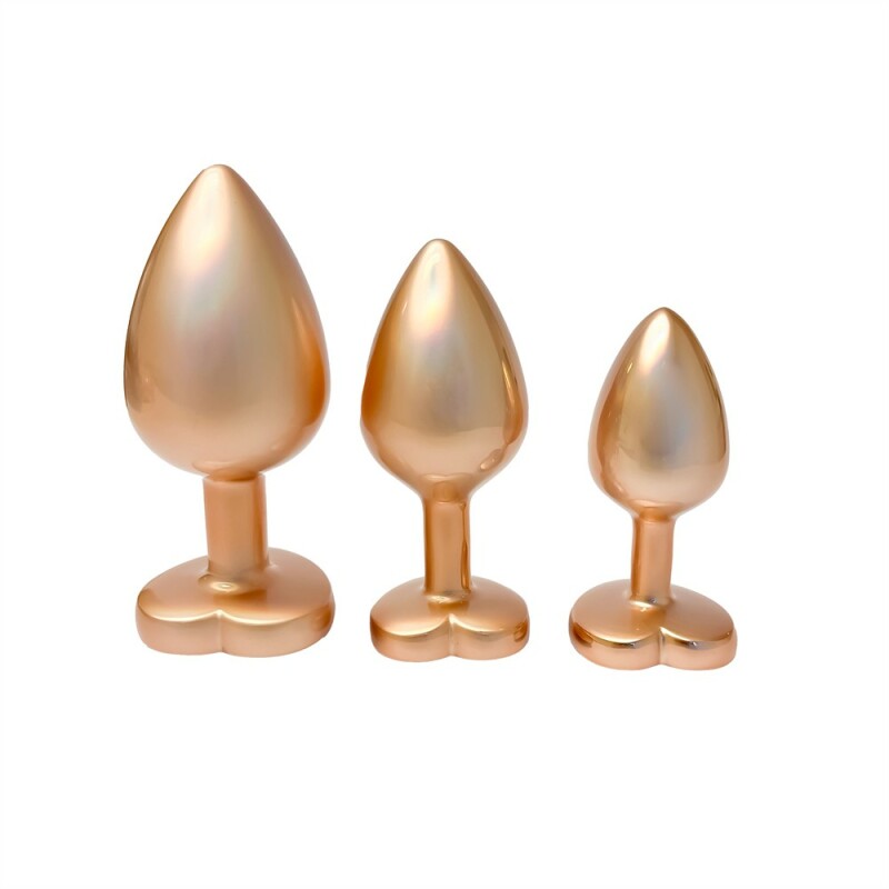 Набір анальних пробок Dream Toys Gleaming Love перламутрово-золоті, 3 шт - Изображение 2