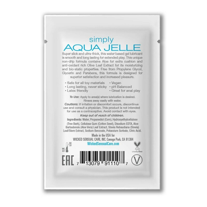 Сашет лубрикант Wicked Aqua Jelle на водній основі, 3 мл - Зображення 1