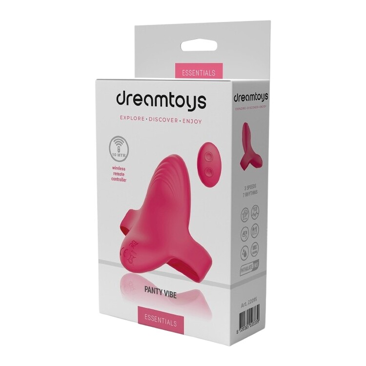 Вібратор у трусики Dream Toys Panty Vibe з пультом, рожевий, 8 х 3.7 см - Изображение 1