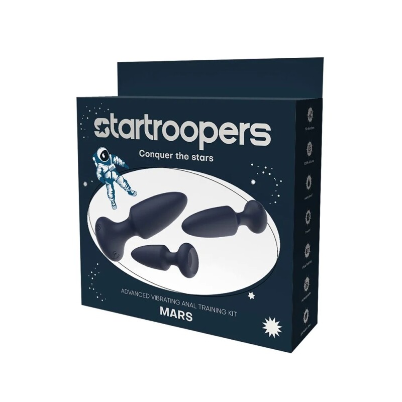 Набір анальних вібраторів Dream Toys Mars синій, 3 шт - Зображення 1