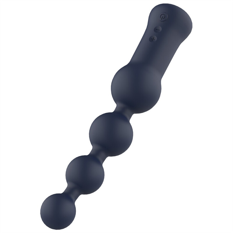 Анальний вібратор Dream Toys Hubble ялинка на 4 кульки, синій, 18.6 х 4.2 см - Зображення 3