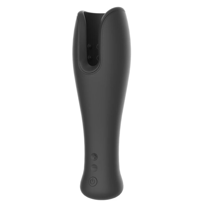 Мастурбатор для голівки Dream Toys Essentials з вібрацією, чорний, 19.5 х 6.5 см - Зображення 3