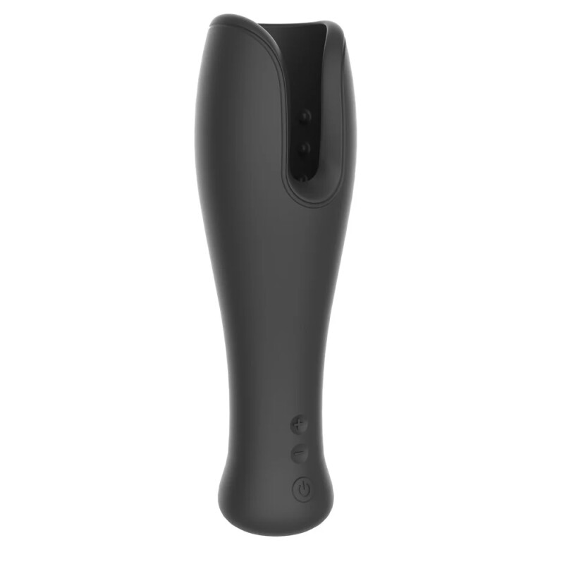 Мастурбатор для голівки Dream Toys Essentials з вібрацією, чорний, 19.5 х 6.5 см - Зображення 5