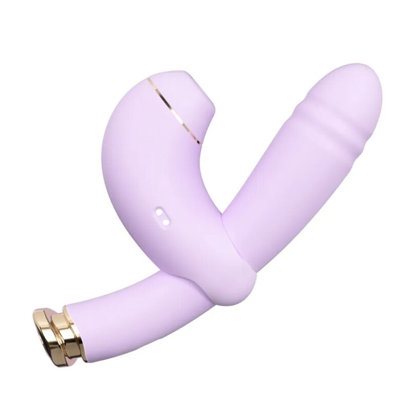Вібратор BeYourLover Phantom Moon +APP з вакуумом та підігрівом, ліловий, 18.3 х 3.4 см - Зображення 8