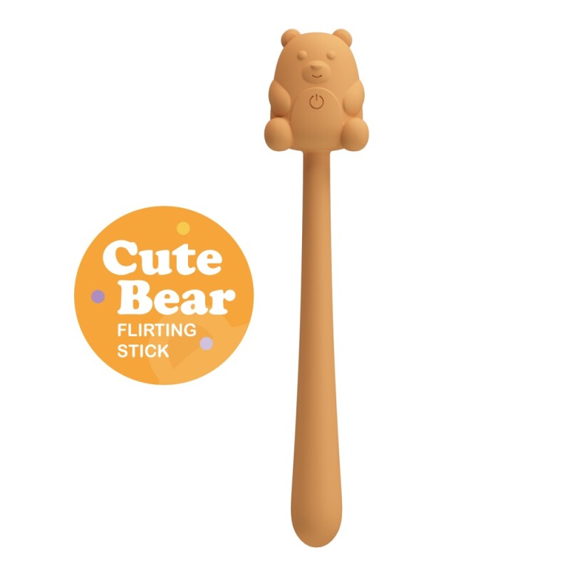 Мінівібратор Pretty Love Cute Bear гнучкий, жовтий, 13.3 х 2.4 см - Зображення 1