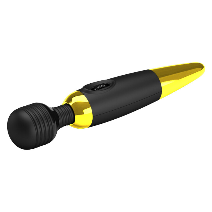Вібратор-мікрофон Pretty Love Power Wand гнучкий, чорно-золотий, 25 х 4.5 см - Зображення 3
