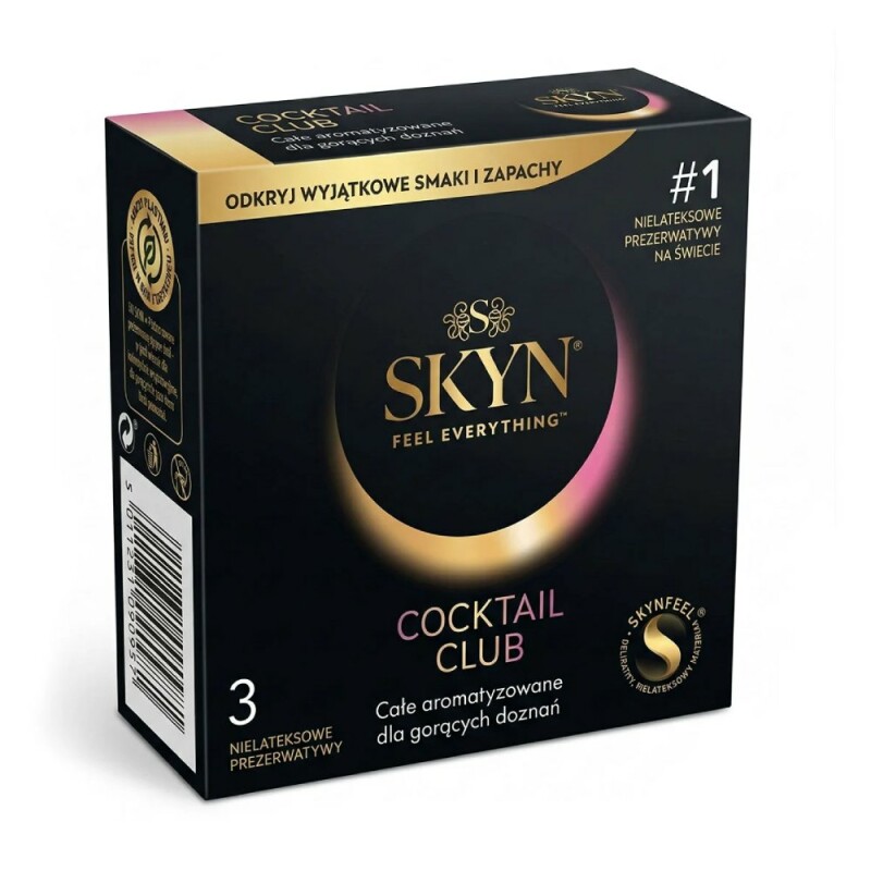 Презервативи безлатексні SKYN Cocktail Club ароматизовані, 3 шт