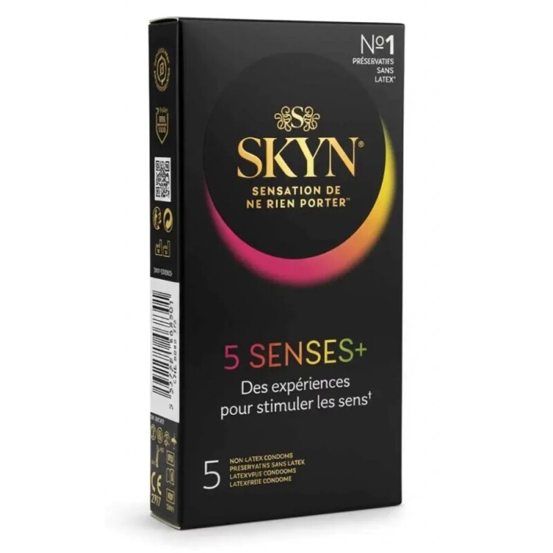 Презервативи безлатексні SKYN 5 Senses ароматизовані, 5 шт