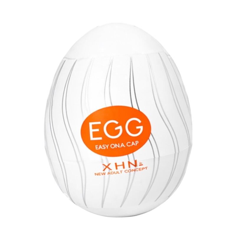 Мастурбатор яйце з рельєфом XHN TWISTER Egg Easy Ona-Cap, білий, 6.8 х 5.2 см - Зображення 2