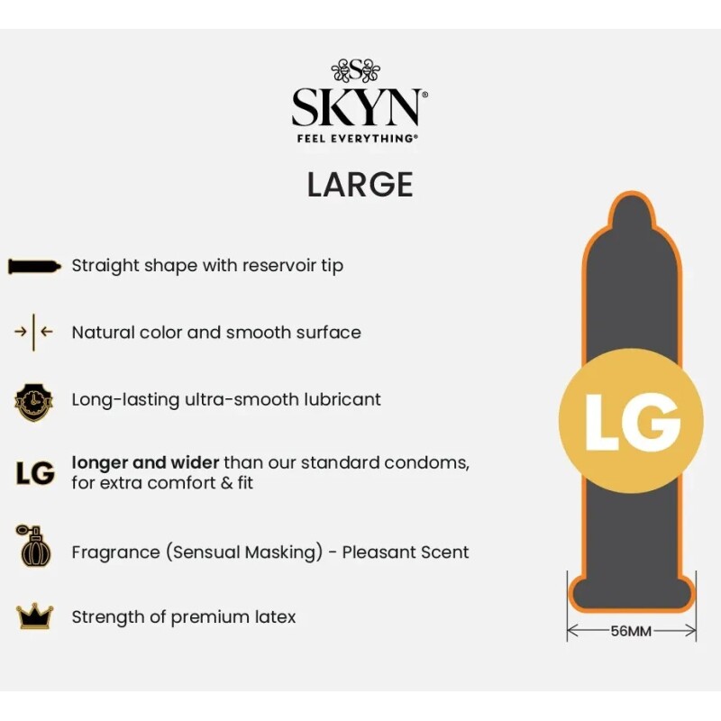 Презервативи безлатексні SKYN Large, великого розміру, 6 шт - Зображення 1