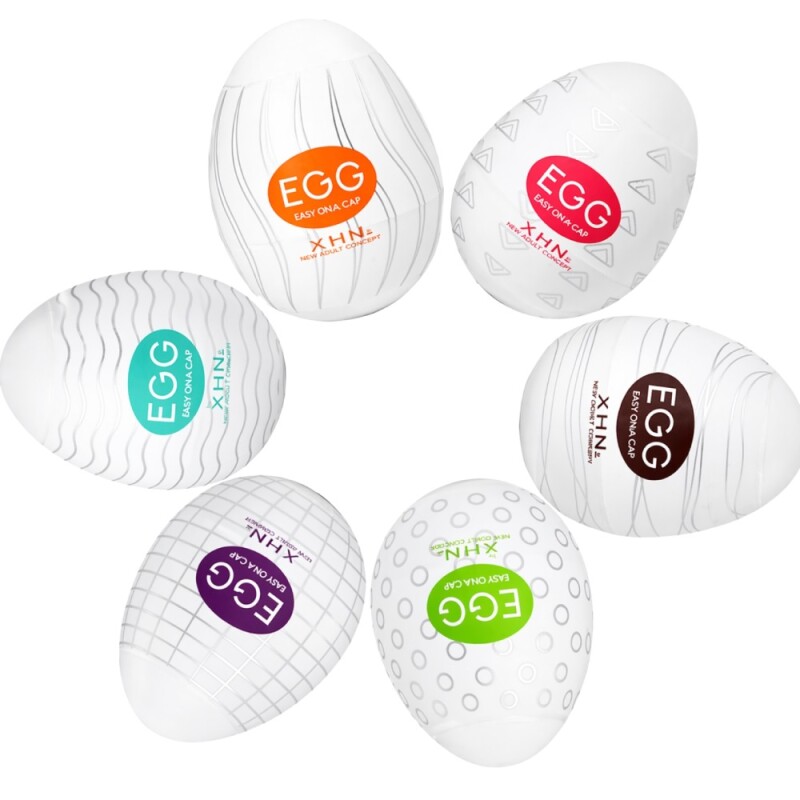 Мастурбатор яйце з рельєфом XHN SPIDER WEB Egg Easy Ona-Cap, білий, 6.8 х 5.2 см - Зображення 9