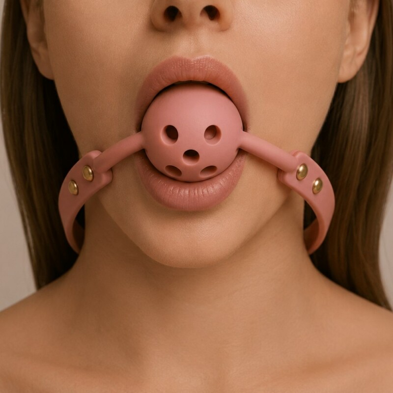 Кляп-кулька WOW Fetish рожевий, 4 см - Изображение 1