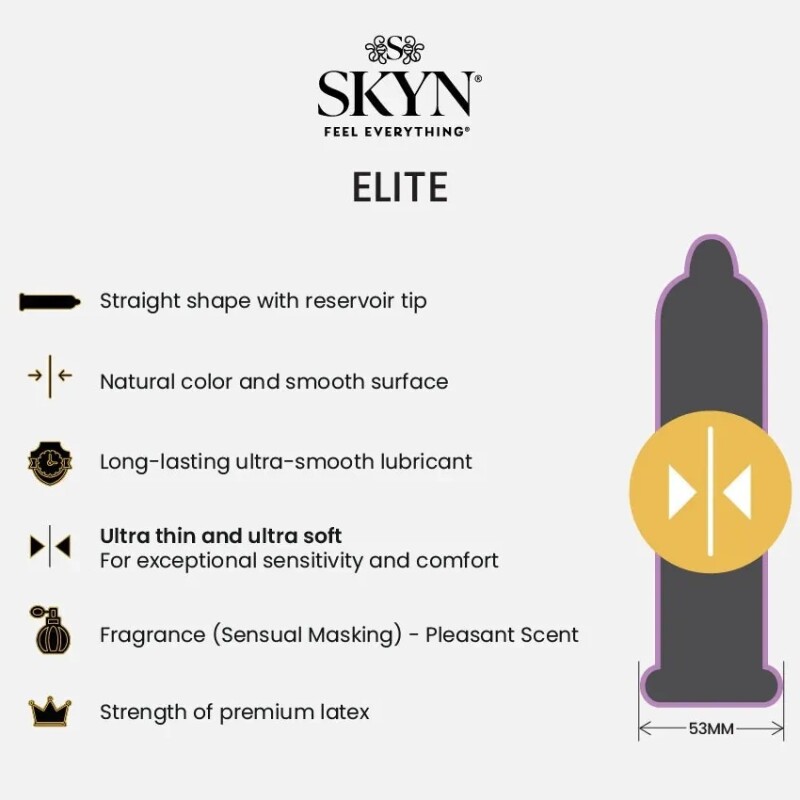 Презервативи безлатексні SKYN Elite ультратонкі, 24 шт - Зображення 4