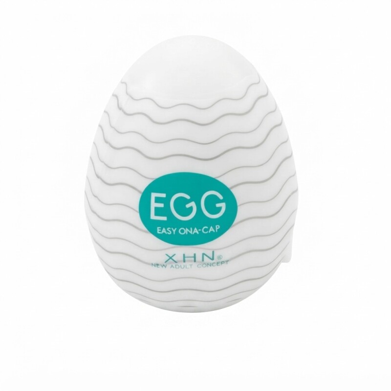 Мастурбатор яйце з рельєфом XHN WAVE Egg Easy Ona-Cap, білий, 6.8 х 5.2 см - Изображение 3