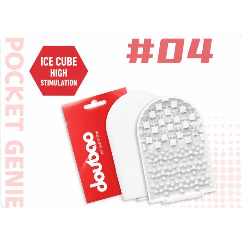 Міні мастурбатор DOU BAO ICE CUBE Pocket Genius з рельєфом кубиків, білий, 8.2 х 5.2 см - Изображение 1
