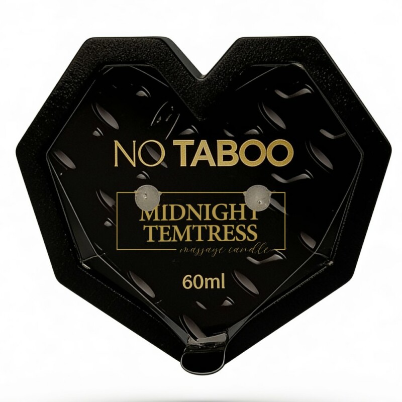Масажна свічка у формі серця, 60 мл, NO TABOO Midnight Temptress сандал + пачулі + ладан - Зображення 1