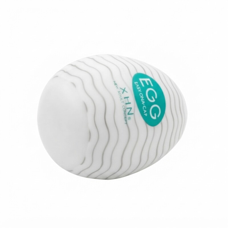 Мастурбатор яйце з рельєфом XHN WAVE Egg Easy Ona-Cap, білий, 6.8 х 5.2 см - Изображение 5