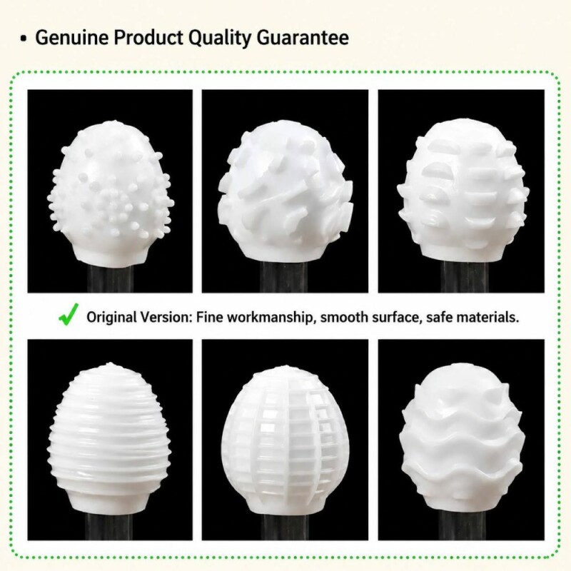 Мастурбатор яйце з рельєфом XHN WAVE Egg Easy Ona-Cap, білий, 6.8 х 5.2 см - Изображение 8