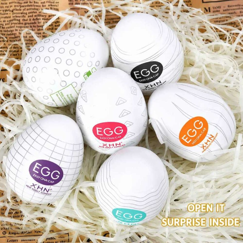 Мастурбатор яйце з рельєфом XHN WAVE Egg Easy Ona-Cap, білий, 6.8 х 5.2 см - Изображение 9