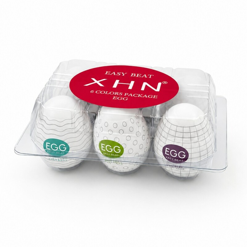 Мастурбатор яйце з рельєфом XHN THREAD Egg Easy Ona-Cap, білий, 6.8 х 5.2 см - Зображення 4