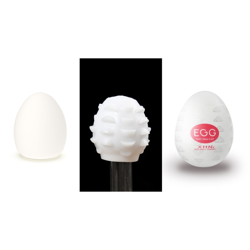 Мастурбатор яйце з рельєфом XHN STAIR Egg Easy Ona-Cap, білий, 6.8 х 5.2 см - Зображення 3