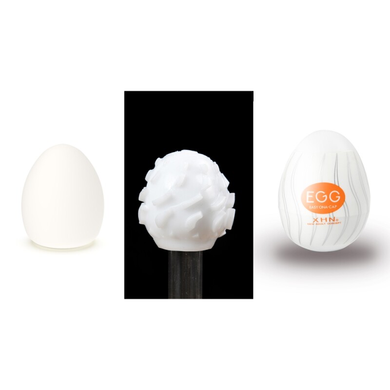 Мастурбатор яйце з рельєфом XHN TWISTER Egg Easy Ona-Cap, білий, 6.8 х 5.2 см - Зображення 3