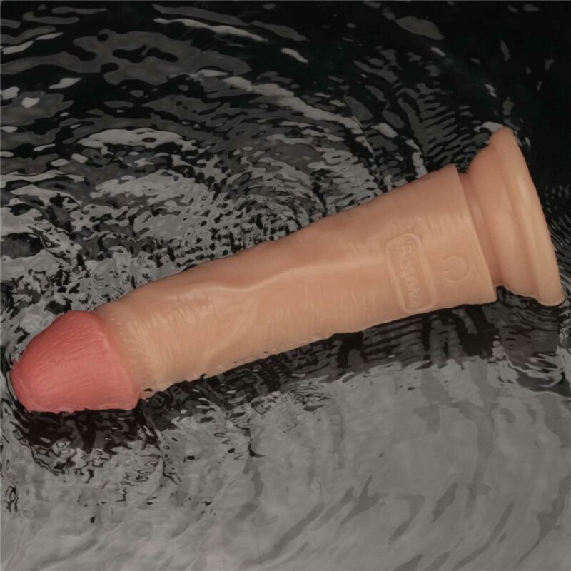 Вібратор реалістичний Lovetoy Power Basics Cock на присосці, бежевий, 18 х 4 см - Зображення 4