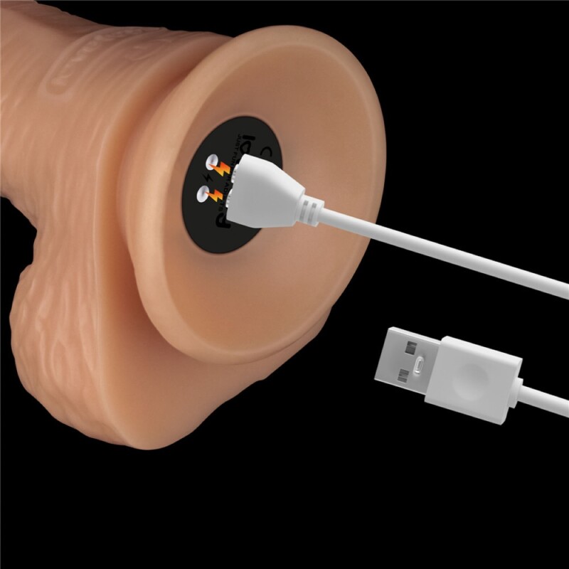 Вібратор реалістичний Lovetoy Power Basics Cock на присосці, бежевий, 22 х 4.5 см - Изображение 7