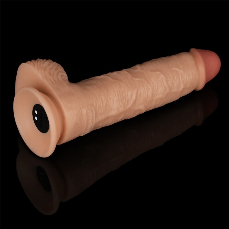 Вібратор реалістичний Lovetoy Power Basics Cock на присосці, бежевий, 23.6 х 5.1 см - Изображение 8