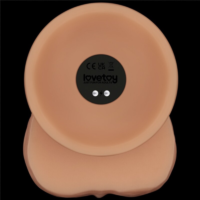Вібратор реалістичний Lovetoy Power Basics Cock на присосці, бежевий, 22 х 4.5 см - Изображение 9