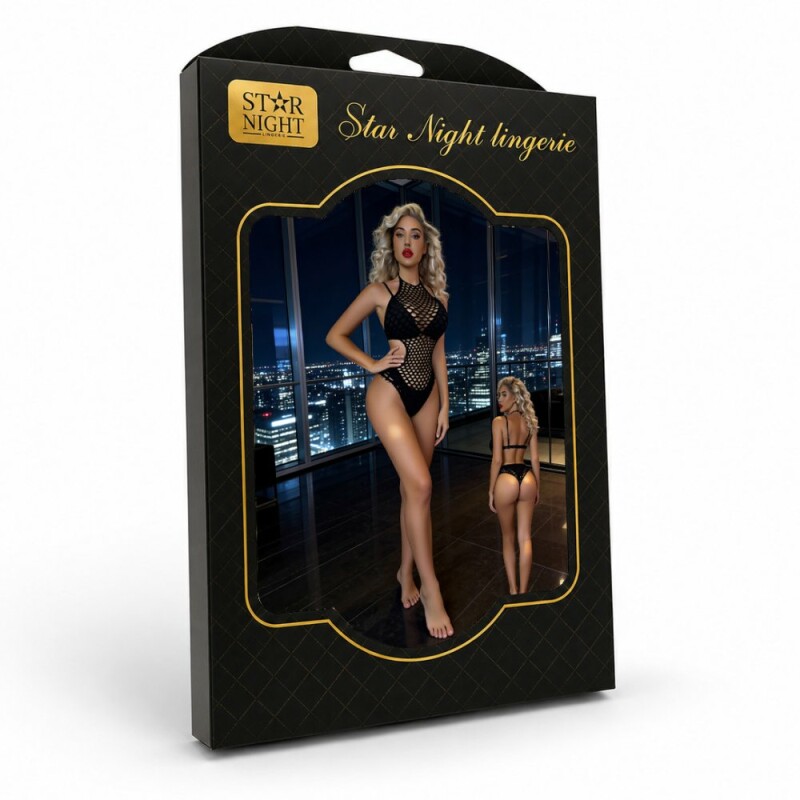 Боді крупна сіточка Star Night напівпрозре, чорне, OS (S–L) - Зображення 9