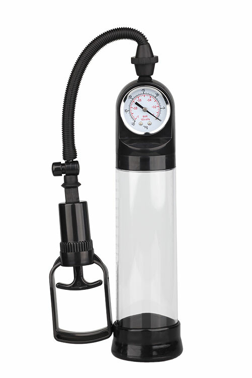 Вакуумна помпа Dream Toys з манометром, прозора, 20 х 3 см