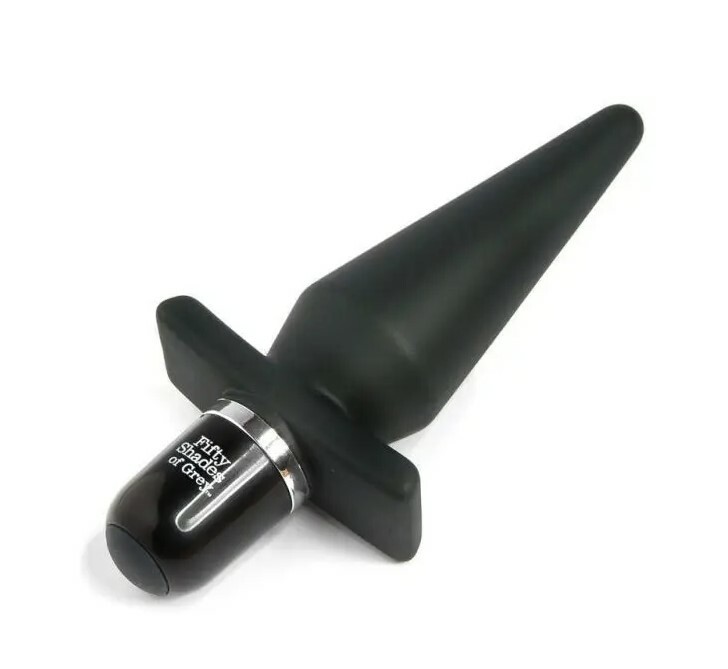 Анальна пробка з вібрацією Fifty Shades Of Grey Delicious Fullness, силіконова, чорна, 13.9 х 3.2 см - Изображение 3