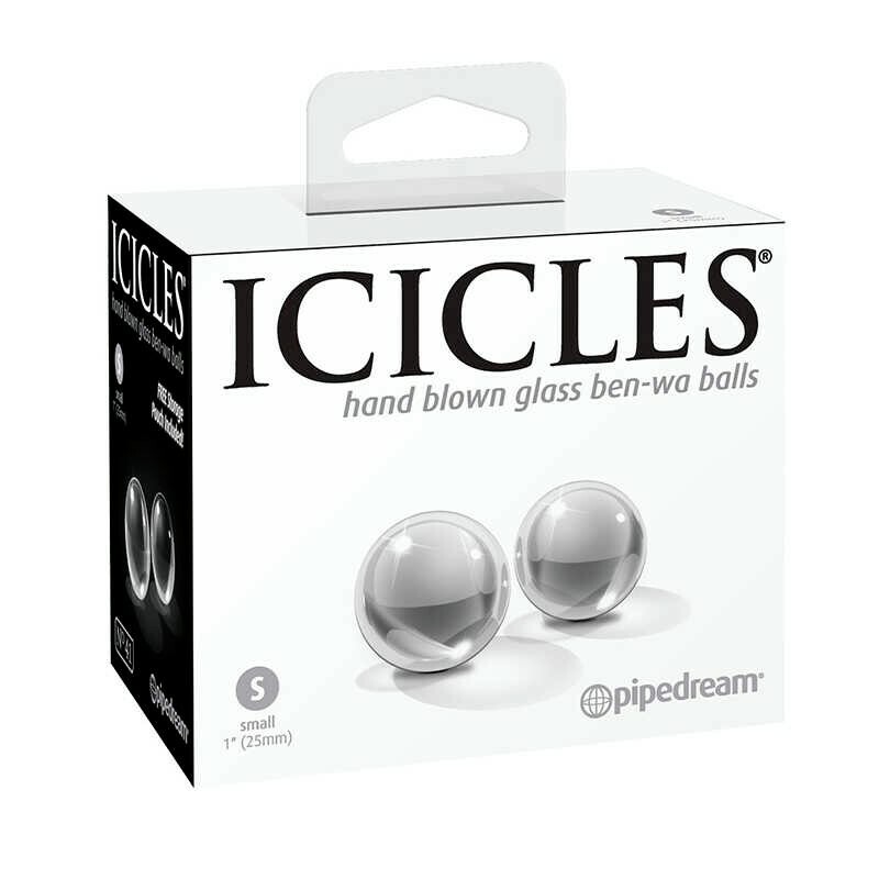 Вагінальні кульки Pipedream Icicles скляні, 2.5 х 2.5 см