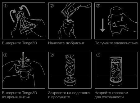 Мастурбатор Tenga 3D Module білий, 24 х 7 см - Зображення 1